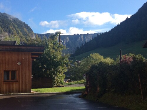 A delightful 2 bed ski in/out or biking ground floor apt. with own small garden