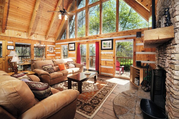 Smart TV, fireplace, video games