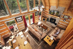 Smart TV, fireplace, video games