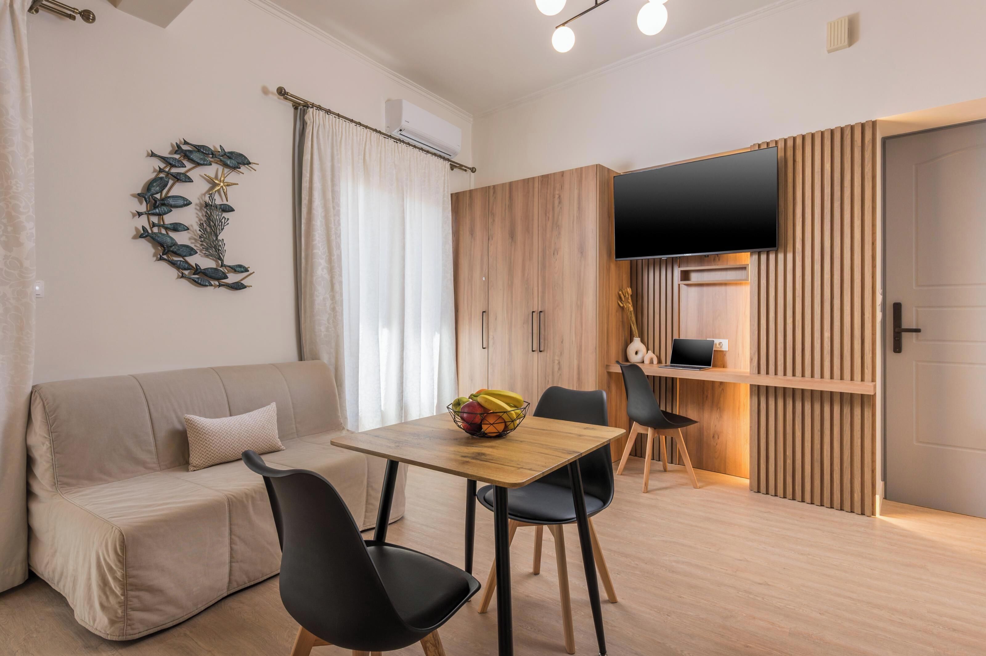 Superior Studio With Two Balconies | Salle de séjour