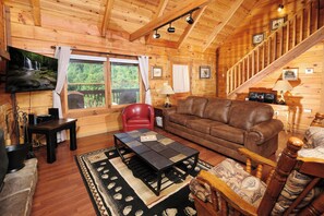 TV, fireplace, video games