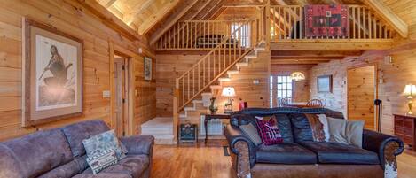 TV, fireplace, DVD player, books