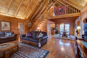 TV, fireplace, DVD player, books