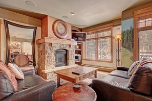 Fireplace, DVD player