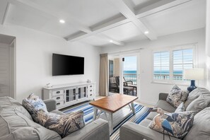 TV, DVD player, video library