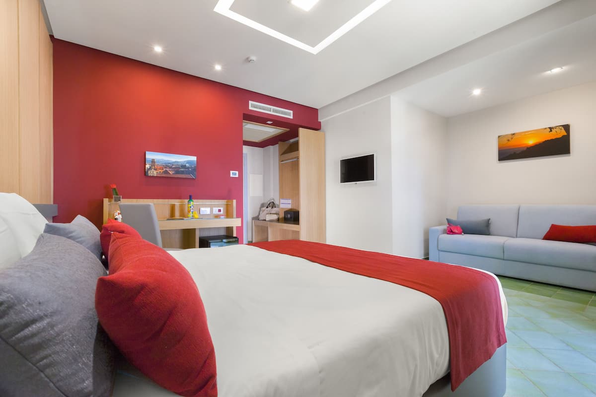 Panoramic-Vierbettzimmer | 1 Schlafzimmer, hochwertige Bettwaren, Minibar, Zimmersafe