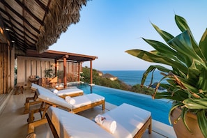 Pool - Luxe Beach Villa in Exclusive Oceanfront Community (Huatulco)