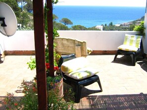 Terrace/patio - Private Villa S'Agaro Sant Feliu de Guixols Costa Brava Spain pool overlooks bay (Sant Feliu de Guixols)