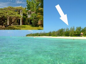 Beach nearby, sun loungers, beach towels - Pointe D'Esny feet in the water ib beautiful beach in Mauritius, quiet, wifi (Pointe d'Esny)