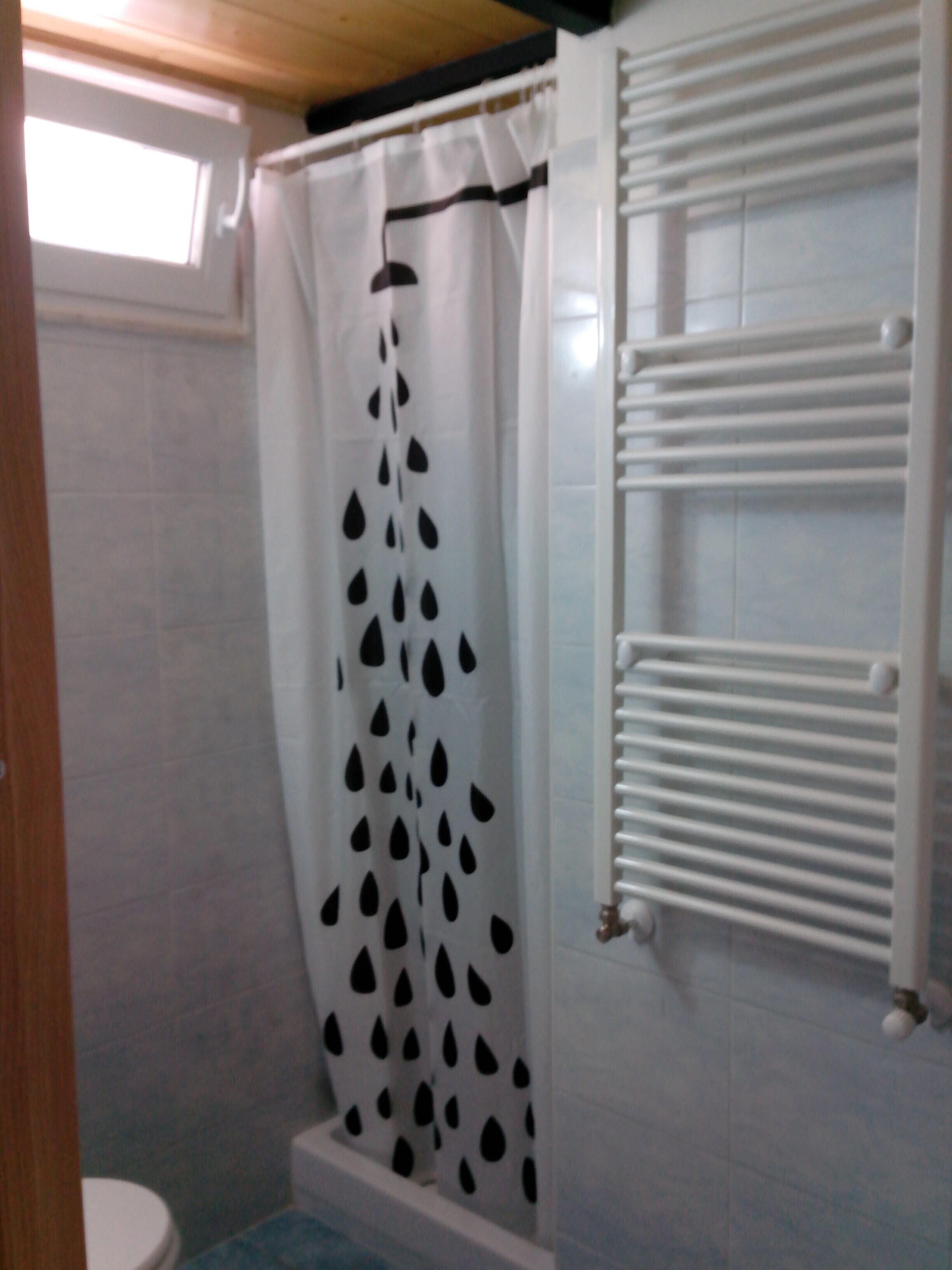Ducha, secador de pelo, bidé y toallas