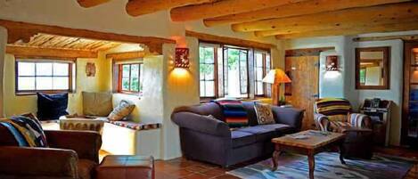 テレビ、暖炉、DVD プレーヤー