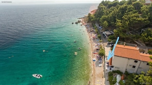 Vlak bij het strand
