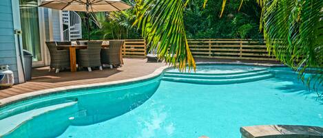 A heated pool