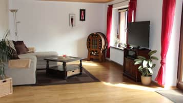 TV connectée, lecteur de DVD, livres