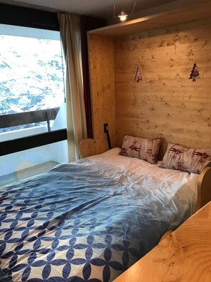 WiFi - Studio Les Ménuires Building Le Brelin equipped for 2 adults + 2 children (Les Belleville)