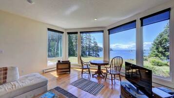 Televisor, llar de foc, reproductor de DVD i oficines