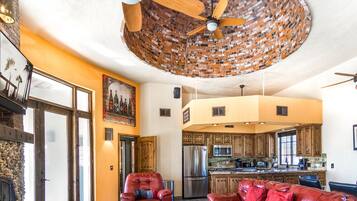 TV, fireplace, DVD player, stereo