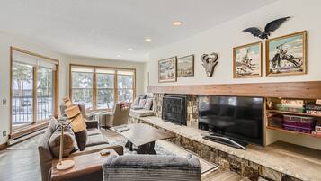 Fireplace, DVD player