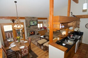 Fireplace, DVD player