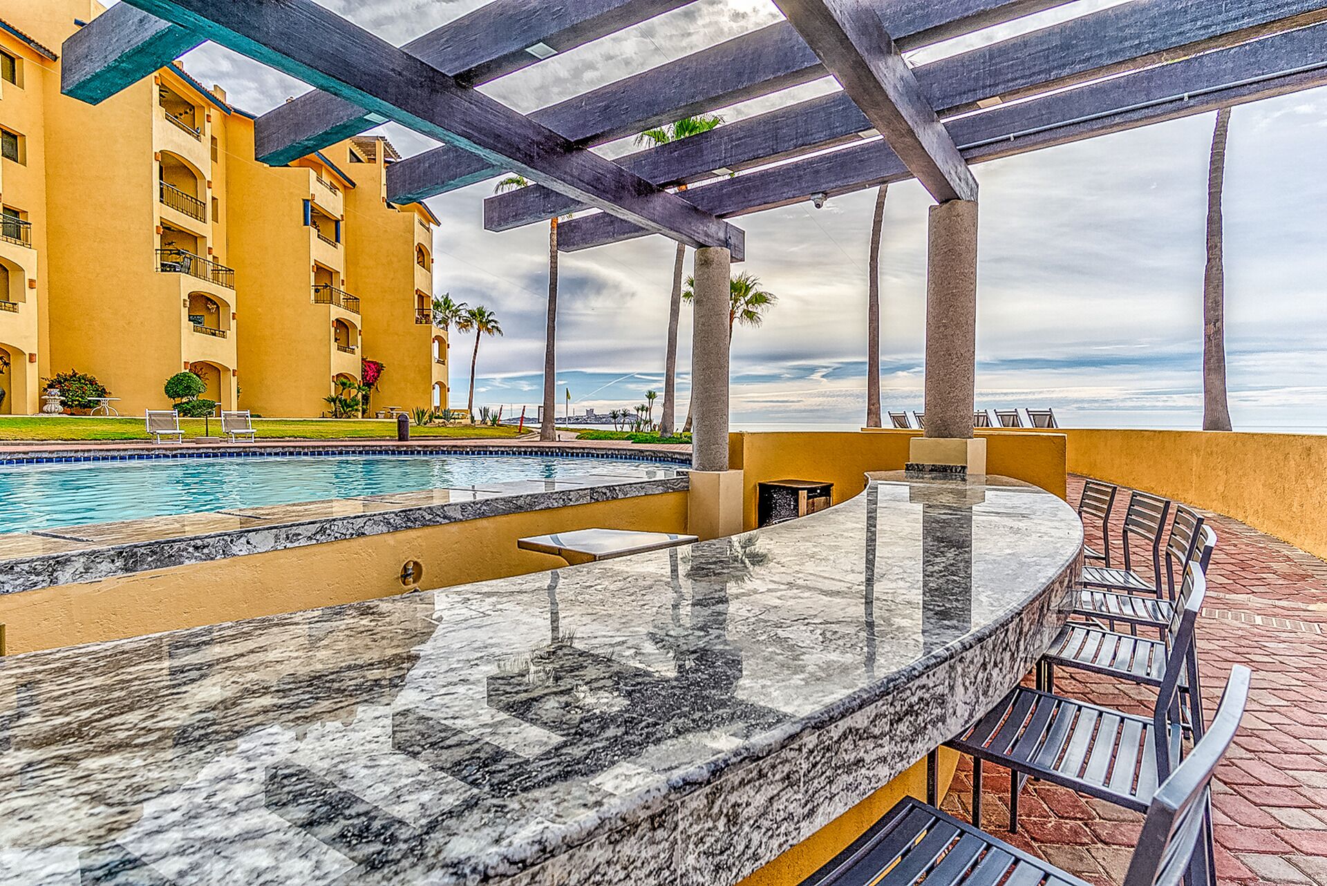 A heated pool