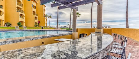 A heated pool