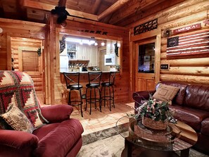 Smart TV, fireplace, DVD player, table football