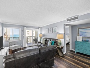 TV, DVD player, video library