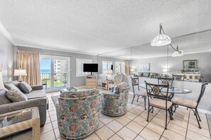 TV, DVD player, video library