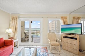 TV, DVD player, video library