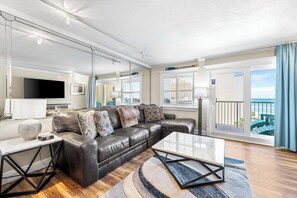 TV, DVD player, video library