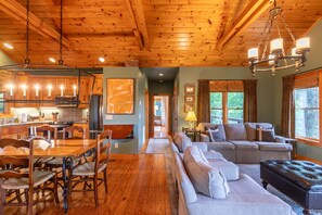 TV, fireplace, DVD player