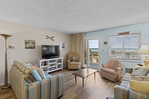 TV, DVD player, video library