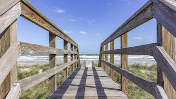 在海灘附近
