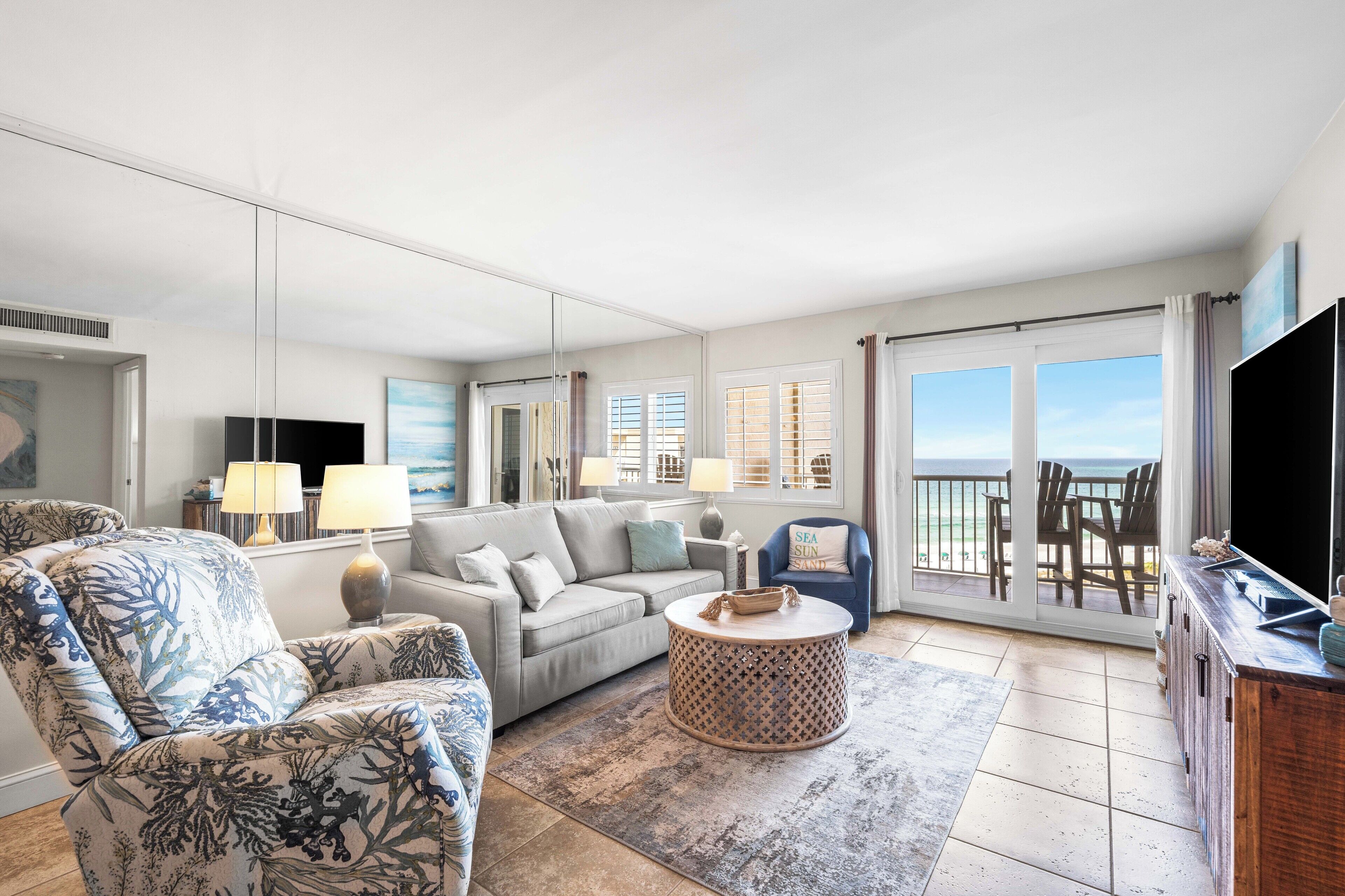 TV, DVD player, books, video library