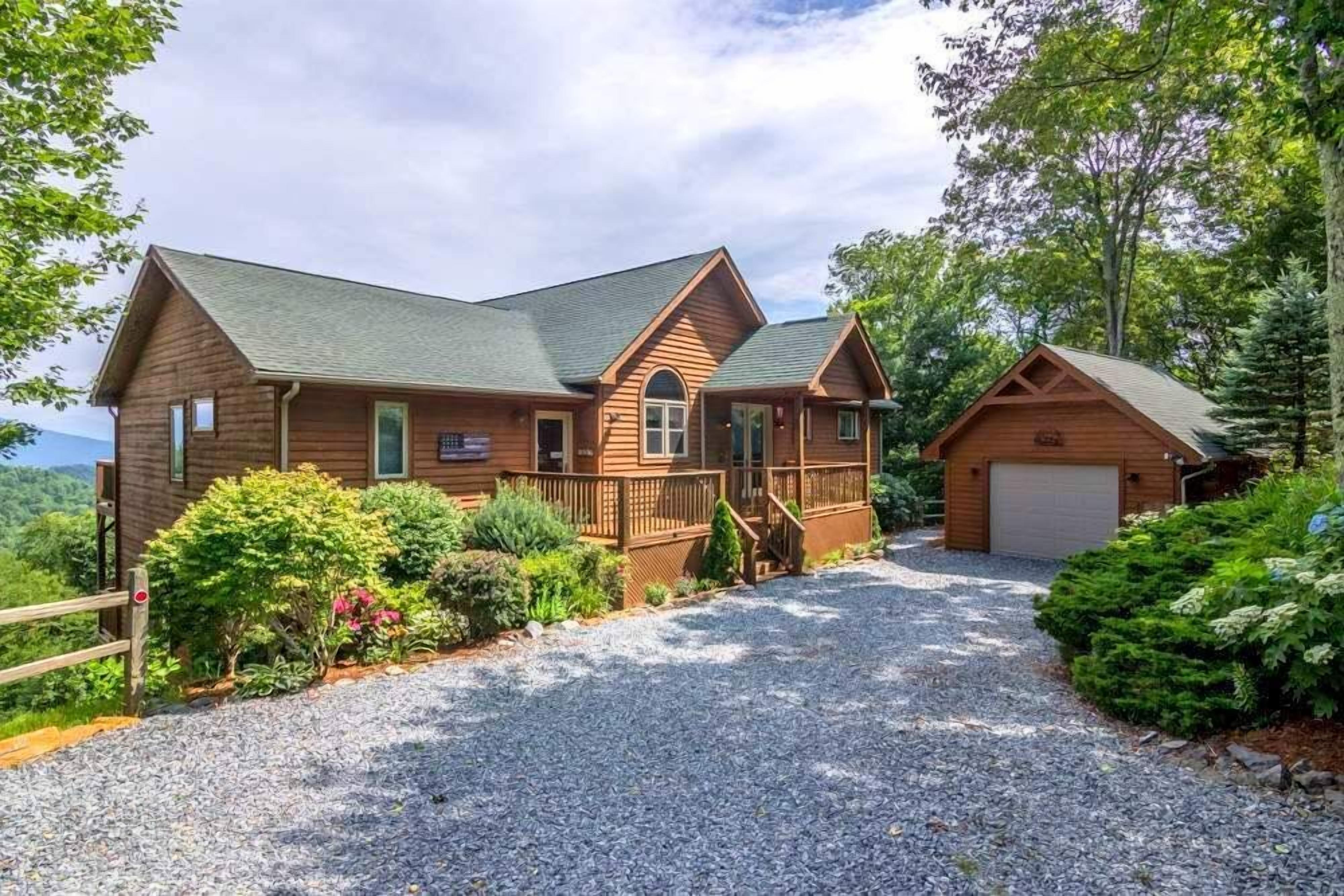 Driveway to the entrance of the home