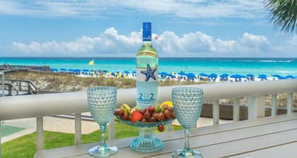202- Newly renovated upscale Gulf Front Condo, Includes FREE Beach Service