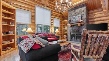 TV, fireplace, offices