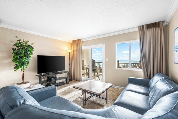 TV, DVD player, video library