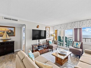 TV, DVD player, video library