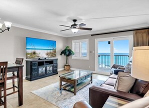 TV, DVD player, video library