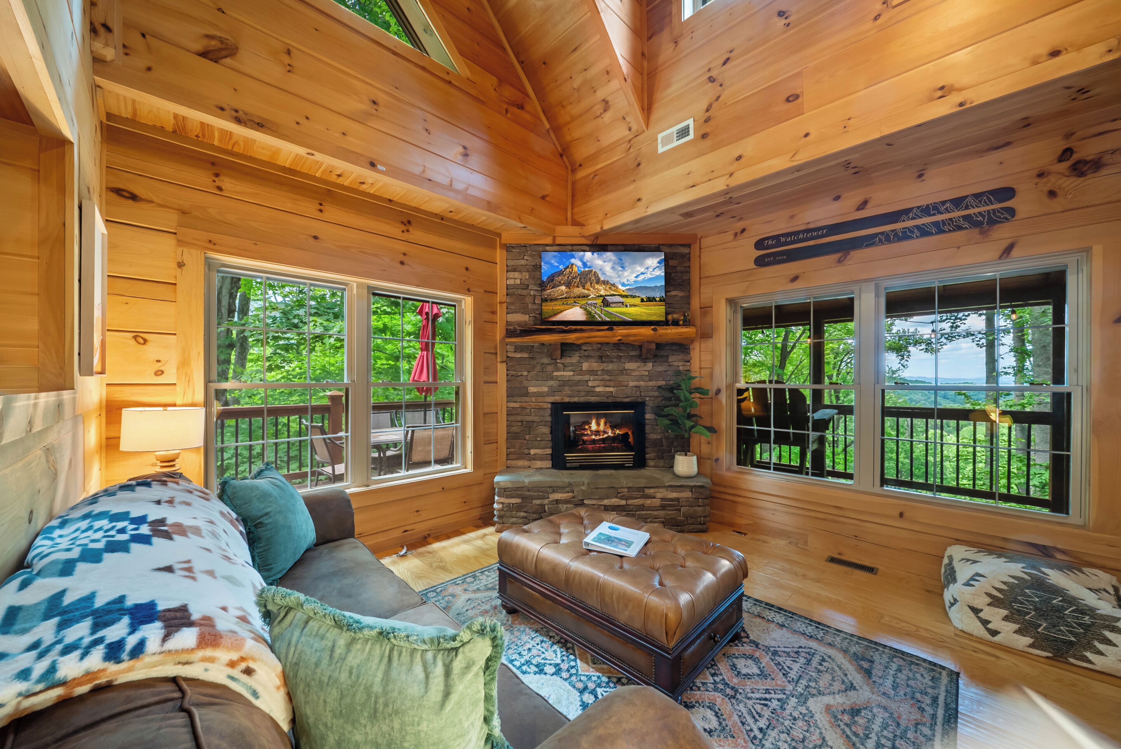 Smart TV, fireplace