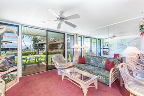 TV, DVD player, stereo