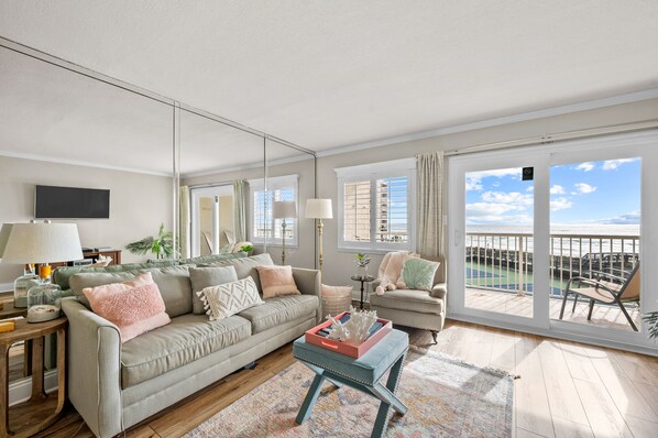 TV, DVD player, video library