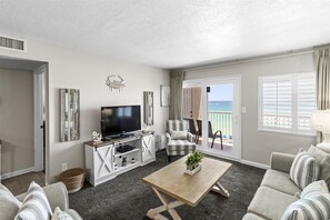 TV, DVD player, video library