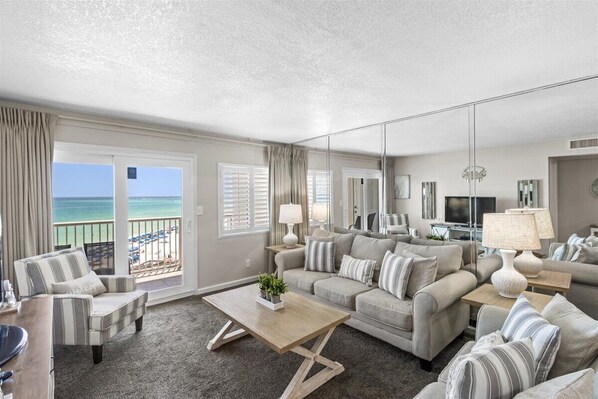 TV, DVD player, video library