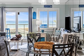 TV, DVD player, books, video library