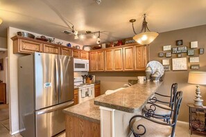 Microwave, oven, stovetop, dishwasher