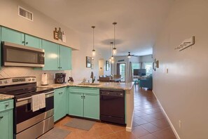Microwave, oven, stovetop, dishwasher