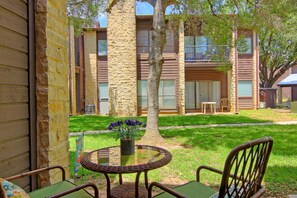 Outdoor patio, perfect for sipping early morning coffee.