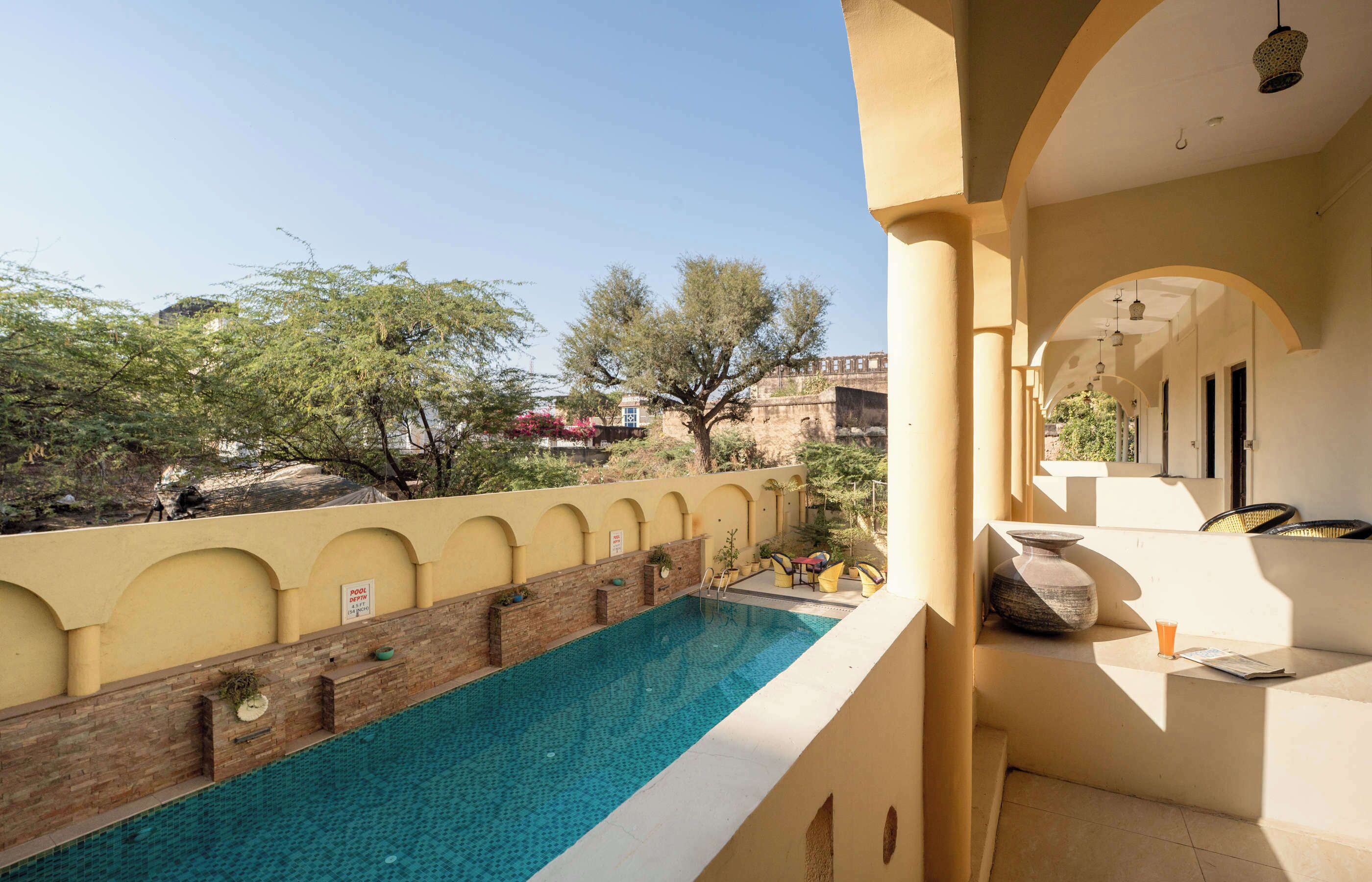 Courtyard Double Bed Balcony Room | 1 bedroom, desk, free WiFi, bed sheets